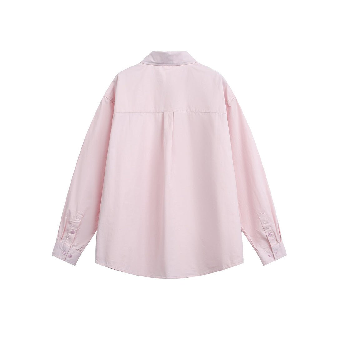 Damen Oversize-Casual-Hemd mit Drop-Shoulder und Brusttasche Nord Taschen