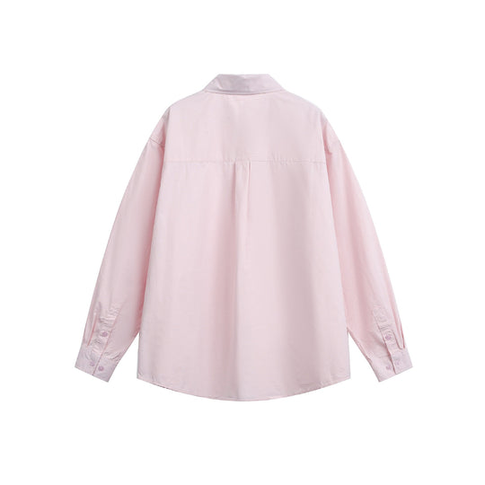 Damen Oversize-Casual-Hemd mit Drop-Shoulder und Brusttasche Nord Taschen