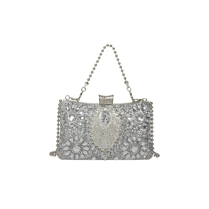 Damen Clutch-Tasche mit funkelnden Strass- und Perlenapplikationen Nord Taschen