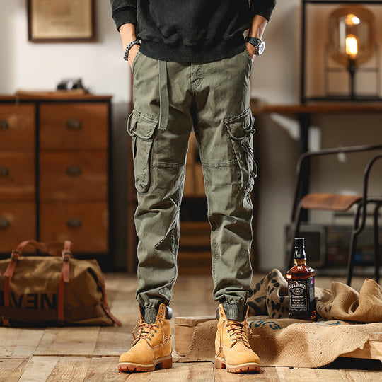 Herren Cargo-Joggerhose mit Multifunktions-Taschen und elastischem Saum Nord Taschen