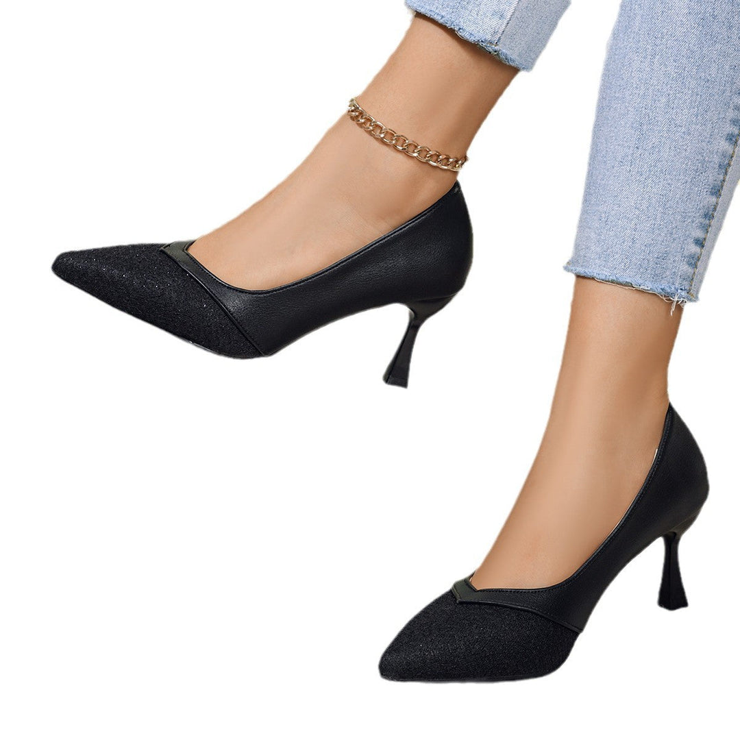 Damen elegante Kitten Heels mit funkelnden Details und komfortabler Einlegesohle Nord Taschen