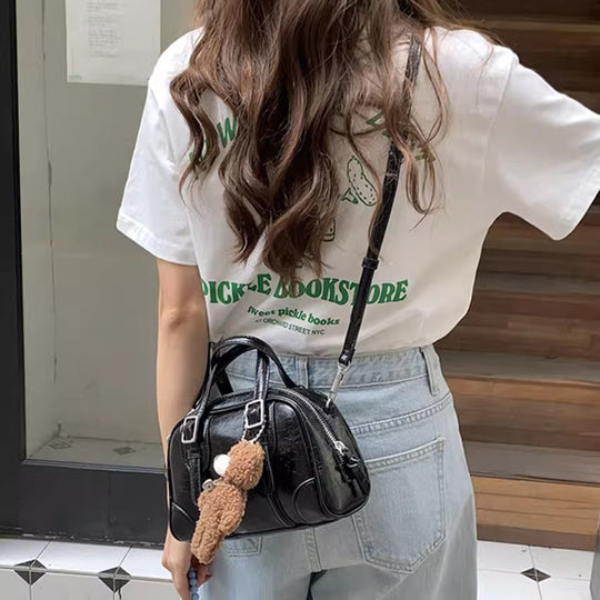 Damen Handtasche im eleganten City-Stil mit luxuriösem Hochglanzfinish Nord Taschen