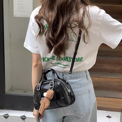 Damen Handtasche im eleganten City-Stil mit luxuriösem Hochglanzfinish Nord Taschen
