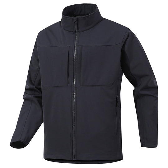 Herren Technische Softshelljacke mit Stehkragen und verdeckten Reißverschlusstaschen Nord Taschen