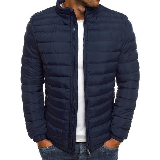 Herren leichte Steppjacke mit hohem Kragen und praktischen Taschen - Arvani
