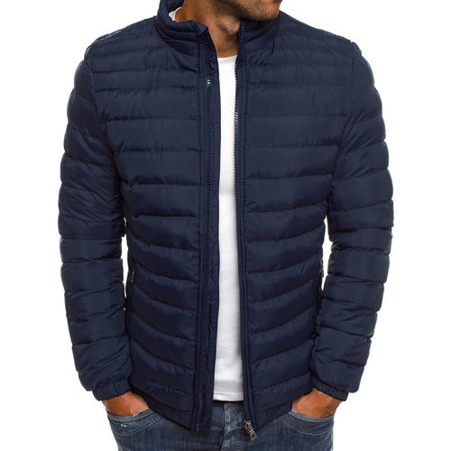 Herren leichte Steppjacke mit hohem Kragen und praktischen Taschen - Arvani