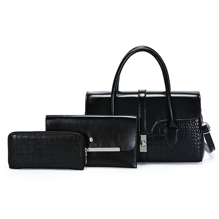 Damen Handtaschen-Set mit eleganter Prägung und praktischem Innenlayout Nord Taschen