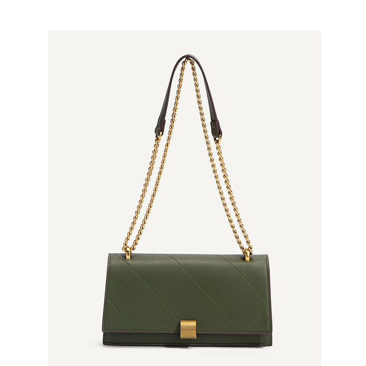 Damen Umhängetasche mit luxuriöser Steppung und goldfarbener Kette Nord Taschen