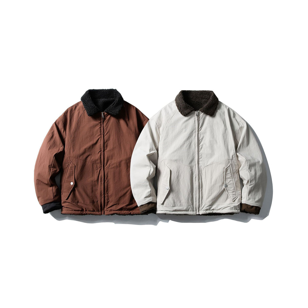 Herren Kurz geschnittener Isolations‑Blouson mit Sherpa‑Kragen und Klappentaschen Nord Taschen