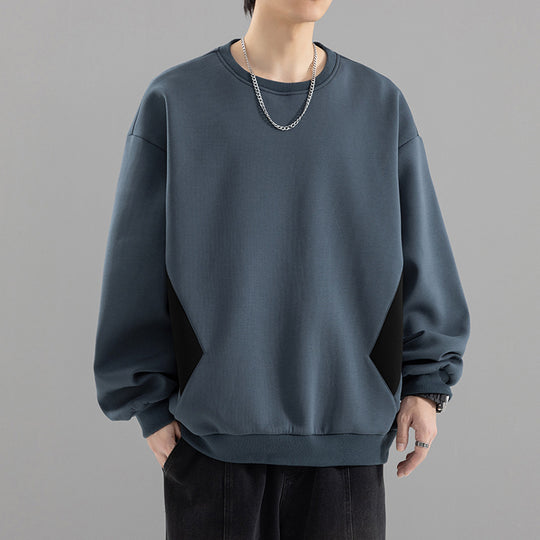 Herren Oversized Sweatshirt mit kontrastierenden Seitentaschen und weichem Fleecefutter Nord Taschen