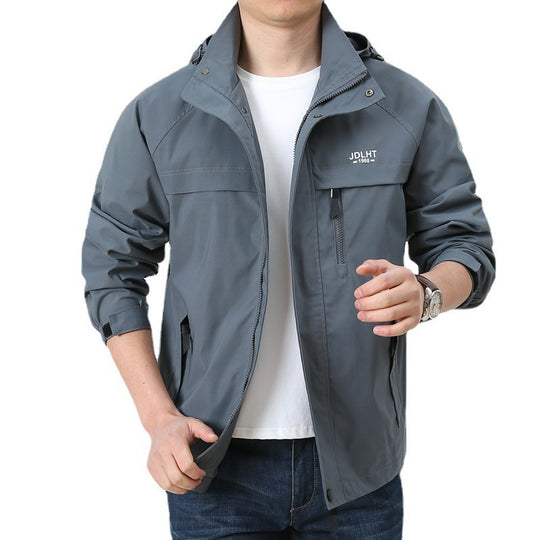 Herren Leichte Softshell-Utilityjacke mit Kapuze, winddichter Shell und Mehrfachtaschen Nord Taschen
