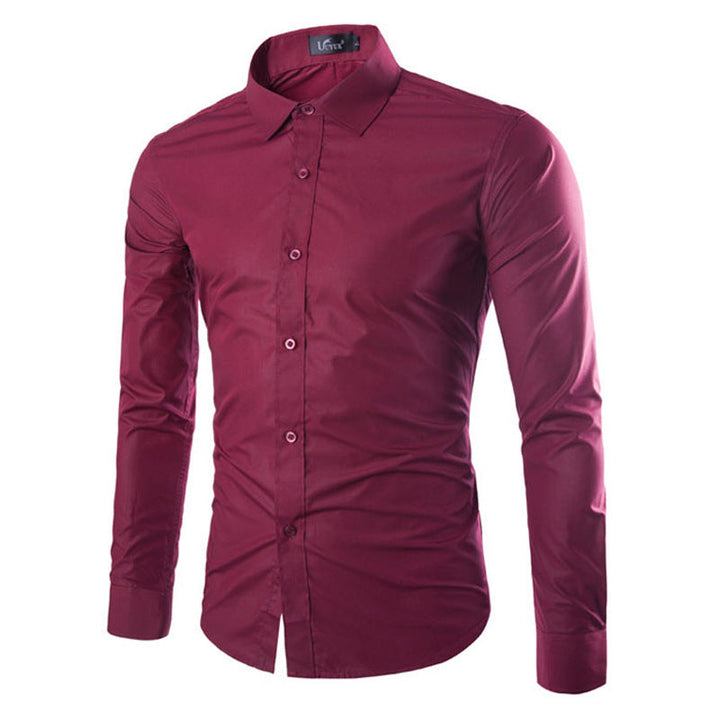 Herren elegante Langarmhemd