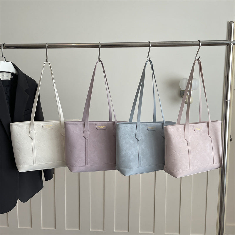 Damen große Einkaufstasche mit zeitlosem Prägungsmuster Nord Taschen