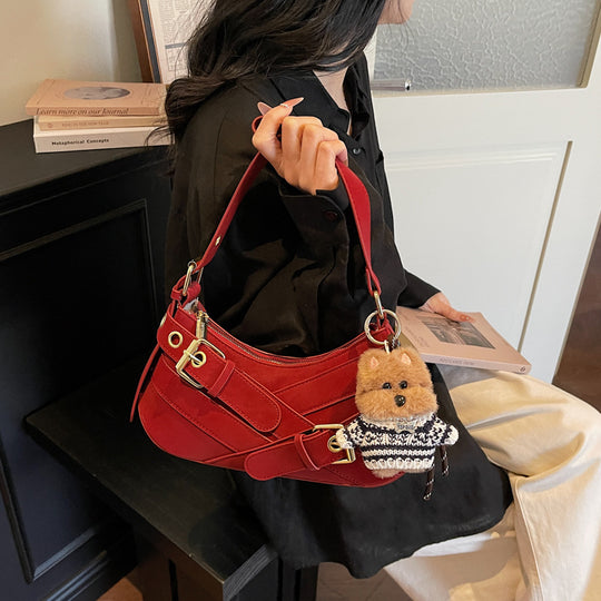 Damen Umhängetasche mit verspieltem Tieranhänger und elegantem Design Nord Taschen