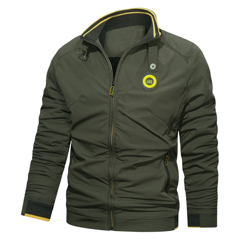 Herren Sportiver Reißverschluss-Sweatshirtblouson mit Stehkragen und Logoapplikation Nord Taschen