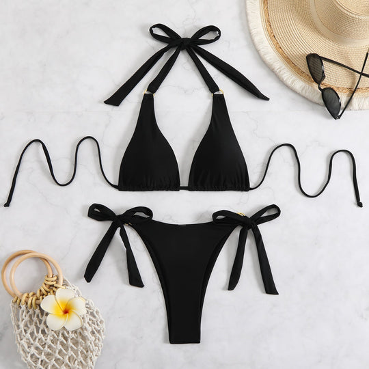 Damen Triangel-Bikini mit verstellbaren BindNord Taschenändern