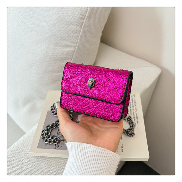 Damen Clutch mit funkelndem Glitzer und eleganter Kettenhenkel Nord Taschen
