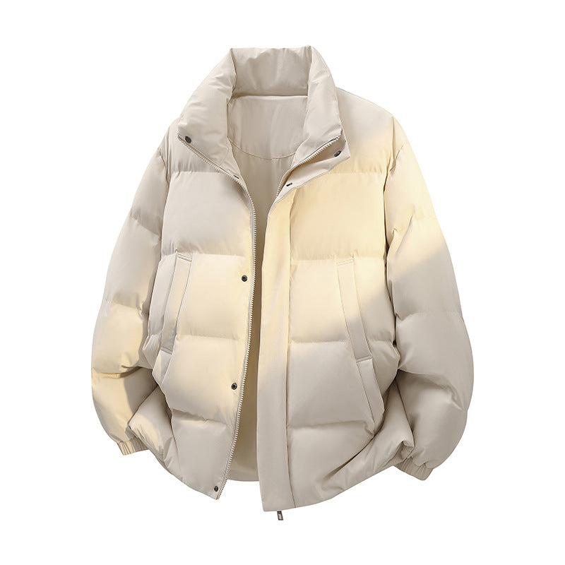 Herren Kurz geschnittener Oversize-Puffer mit Stehkragen, Druckknopfblende und verdecktem Reißverschluss Nord Taschen