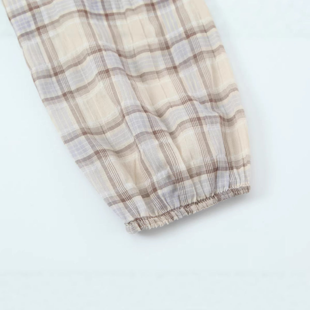 Damen Cropped Blusenoberteil mit Cape-Überwurf und Stehkragen Nord Taschen
