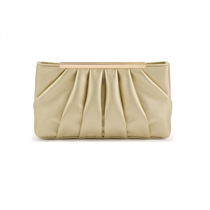 Damen Clutchtasche mit elegantem Faltendesign und schimmernder Oberfläche Nord Taschen