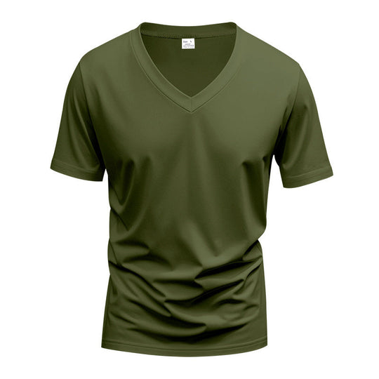 Herren Funktions-T-Shirt mit V-Ausschnitt aus atmungsaktivem Material