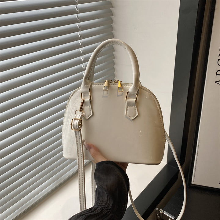 Damen Handtasche mit glänzender Oberfläche und abnehmbarem Schulterriemen Nord Taschen