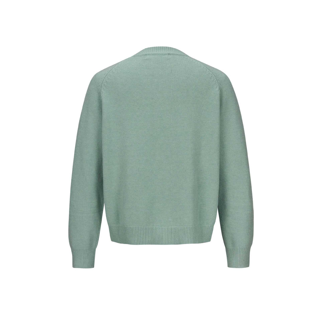 Damen Feiner Rundhals-Cardigan mit Raglanärmeln und verdeckter Knopfleiste Nord Taschen