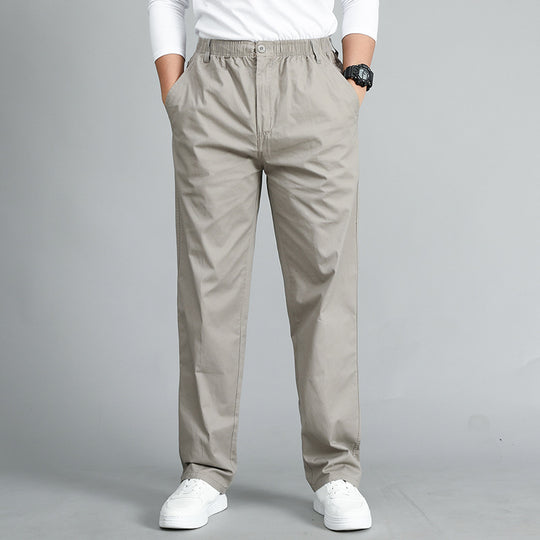 Herren legere Chinohose mit geradem Schnitt, elastischem Bund und Eingrifftaschen Nord Taschen