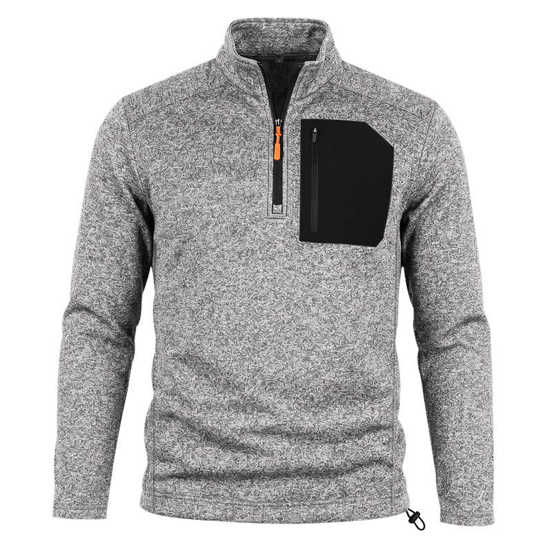 Herren Outdoor-Fleecepullover mit Halbzip und Brusttasche Nord Taschen