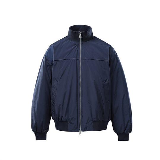 Herren Leichte Nylon-Bomberjacke mit Stehkragen und elastischem Saum Nord Taschen