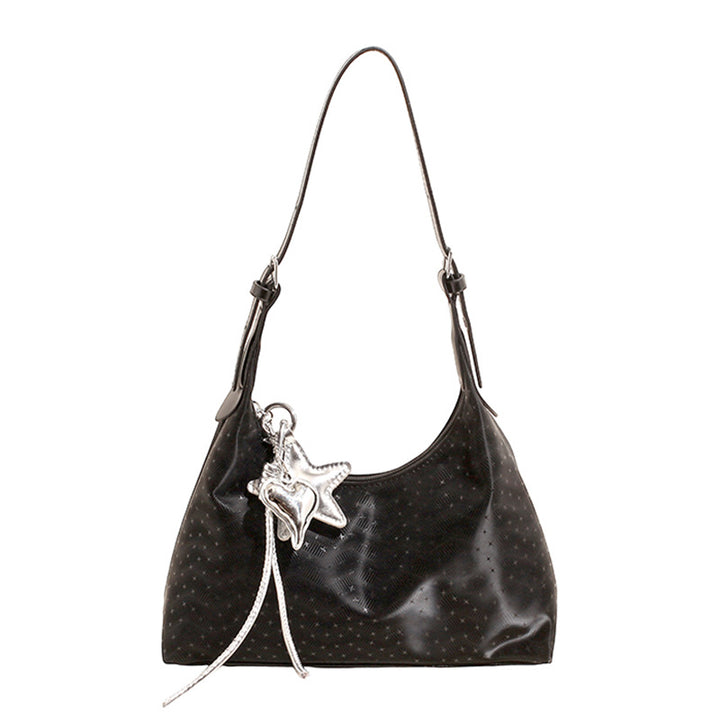 Damen elegante Schultertasche mit einzigartigem Schmuckanhänger Nord Taschen