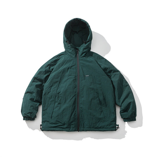 Unisex Oversized leicht wattierte Ripstop-Kapuzenjacke mit verdecktem Zwei-Wege-Reißverschluss Nord Taschen