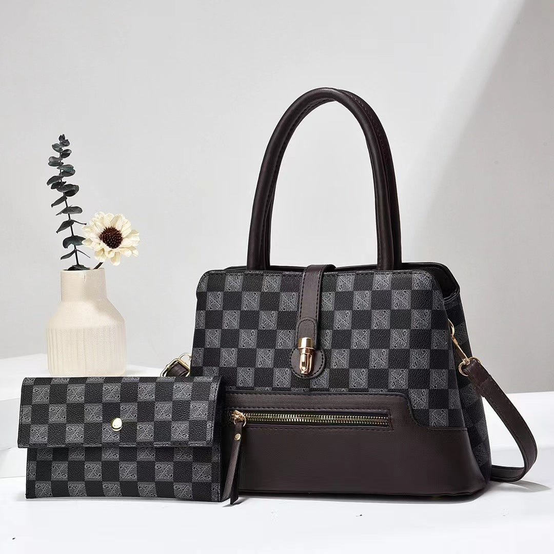 Damen Designer-Handtasche mit stylischem Karomuster und praktischer Mini-Clutch Nord Taschen