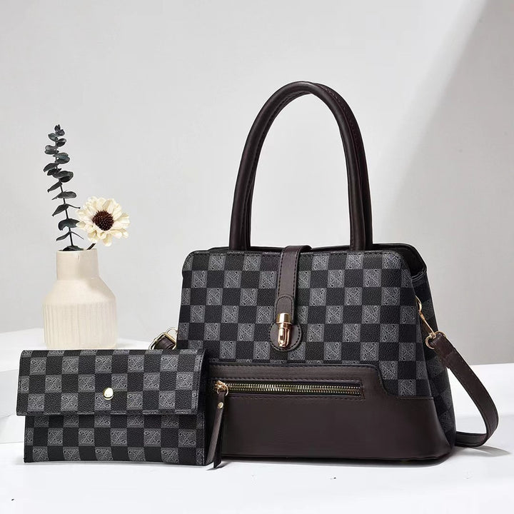 Damen Designer-Handtasche mit stylischem Karomuster und praktischer Mini-Clutch Nord Taschen