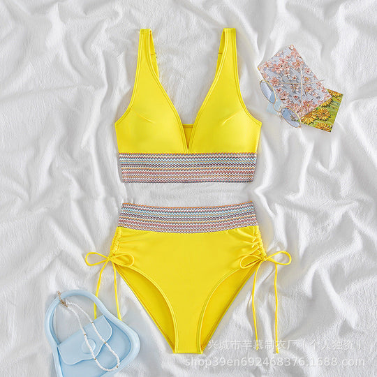 Damen Hochgeschnittener Sportbikini Nord Taschen