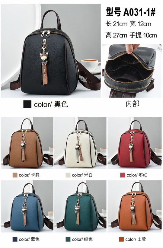 Damen Rucksackhandtasche mit praktischem Innenraum und trendigem Anhänger Nord Taschen