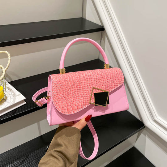 Damen elegante Umhängetasche mit Krokodilstruktur und abnehmbarem Schulterriemen Nord Taschen