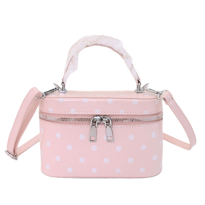 Damen Polka Dot Handtasche mit abnehmbaren Schulterriemen Nord Taschen