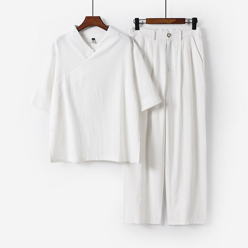Unisex Locker sitzendes Lounge-Set im Kimono-Stil mit halblangem Arm und elastischer Bundhose Nord Taschen