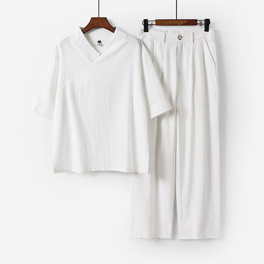 Unisex Locker sitzendes Lounge-Set im Kimono-Stil mit halblangem Arm und elastischer Bundhose Nord Taschen