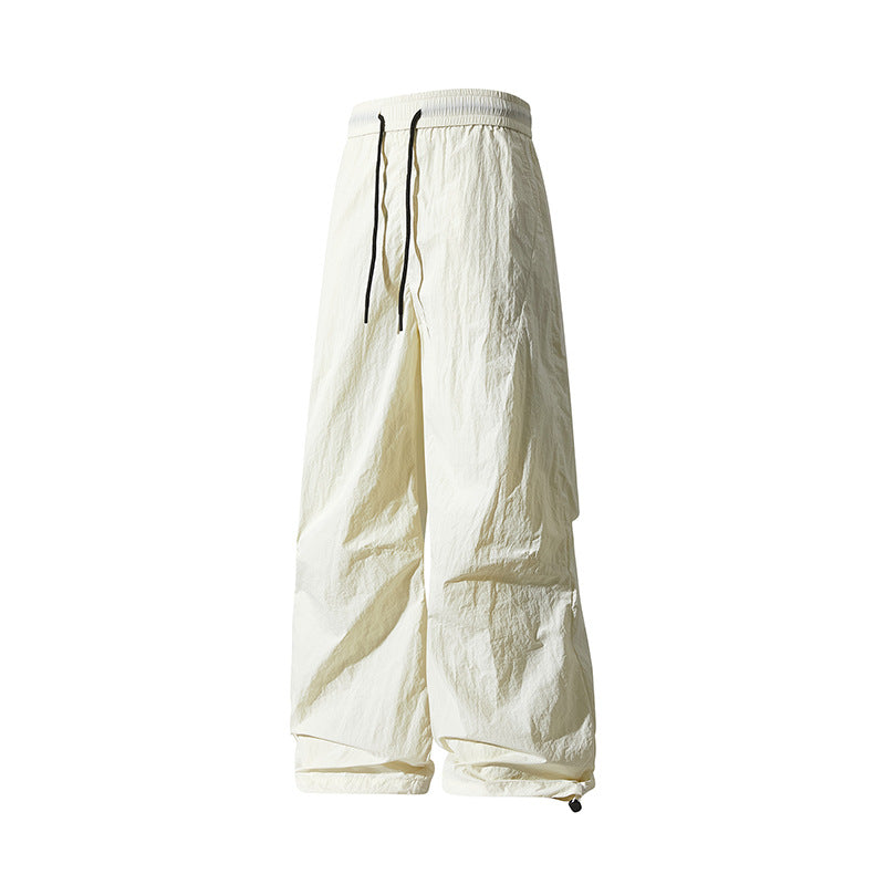 Unisex Weite technische Nylon-Hose mit Kordelzug und verstellbarem Saum Nord Taschen