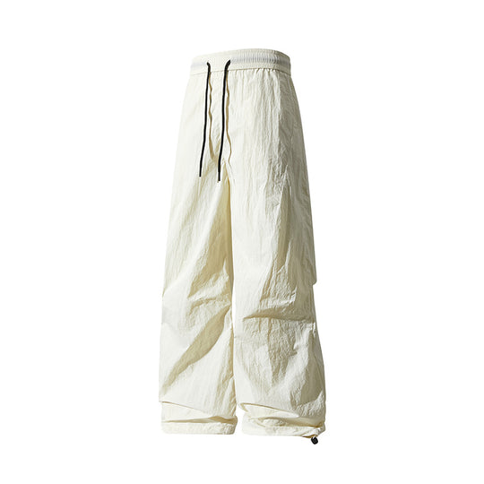 Unisex Weite technische Nylon-Hose mit Kordelzug und verstellbarem Saum Nord Taschen