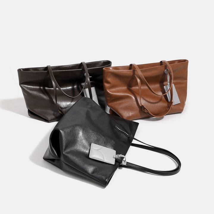Damen hochwertige Tote-Tasche aus weichem Kunstleder mit strukturiertem Design Nord Taschen