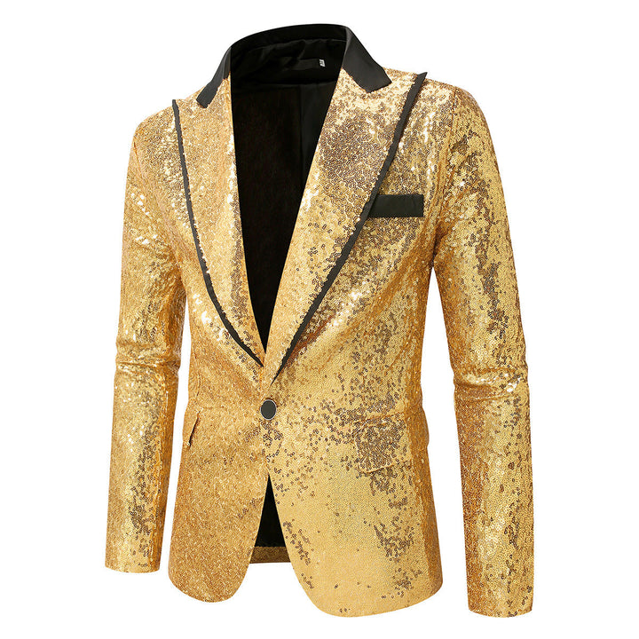 Herren Glitzernder Smokingblazer aus hochwertigem Satin