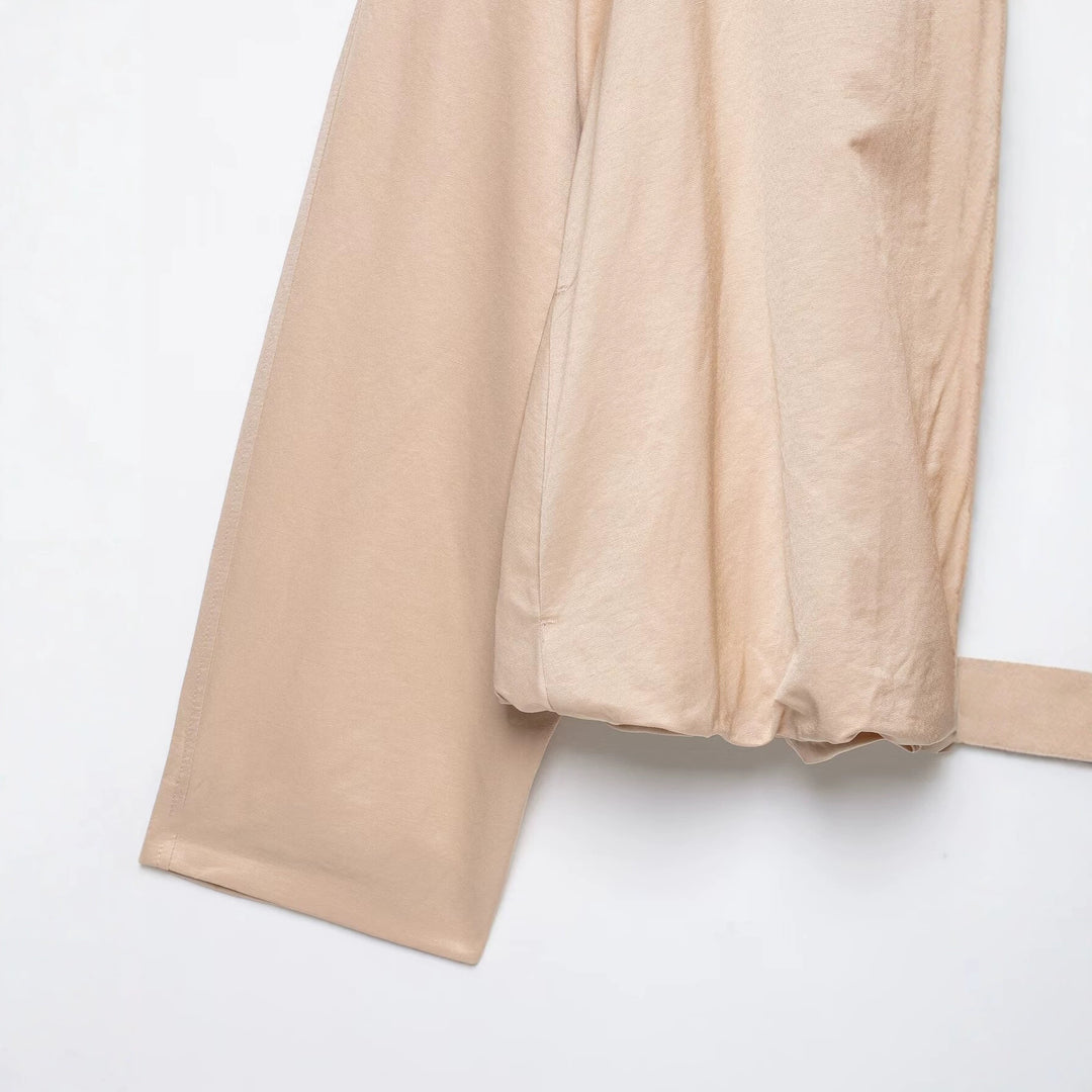 Damen Kurzes Satin-Finish Cape‑Blouson mit weitem Raglanärmel und hohem Stehkragen Nord Taschen