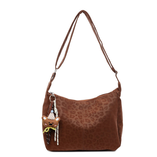 Damen Hobo-Tasche mit elegantem Leopardenmuster und praktischen Fächern Nord Taschen