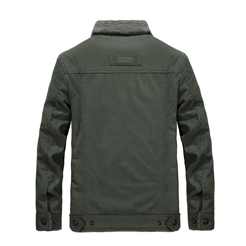 Herren Modische Freizeitjacke mit Teddyfutter Nord Taschen