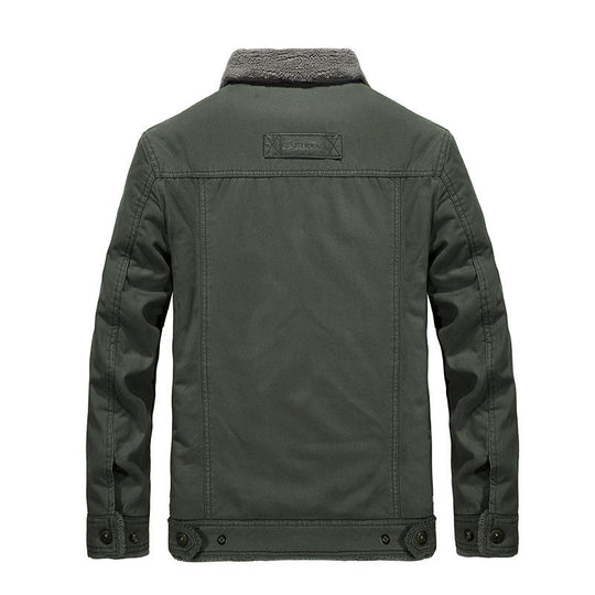 Herren Modische Freizeitjacke mit Teddyfutter Nord Taschen