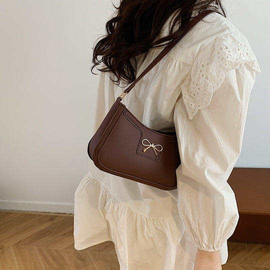 Damen elegante Umhängetasche mit dekorativem Schleifendetail Nord Taschen