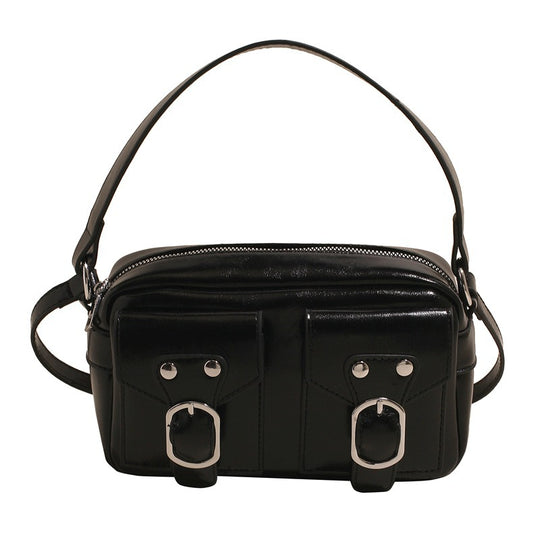 Damen Schultertasche mit stilvollem Schnallen-Detail und praktischen Fächern Nord Taschen